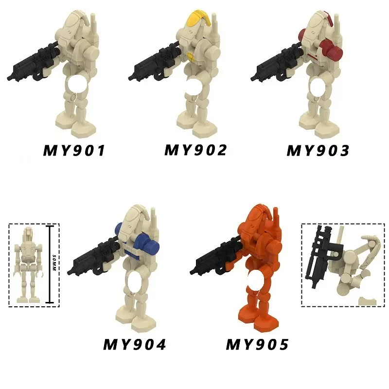 Ensemble de briques MOC MY901-MY905, armes, pantalons, pièces de cheveux, figurines d'action, modèles de robots, jouets cadeaux