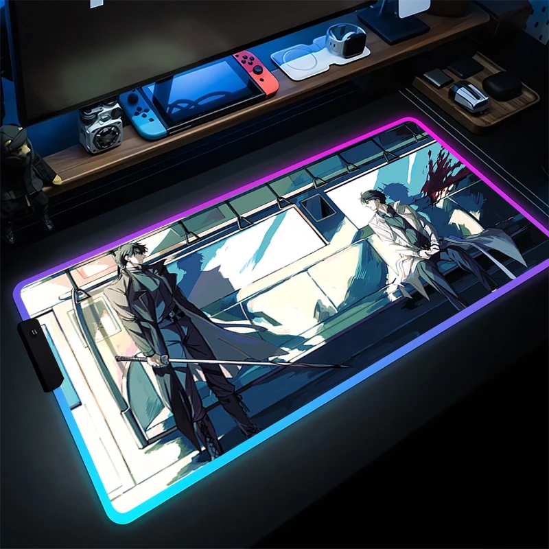 

Mouse Pad Gamer LED Keyboard Pad O-omniscient R-readers Viewpoint Desk Mouse Mat Rubber Tapis Souris Gaming RGB Notbook Mousepad