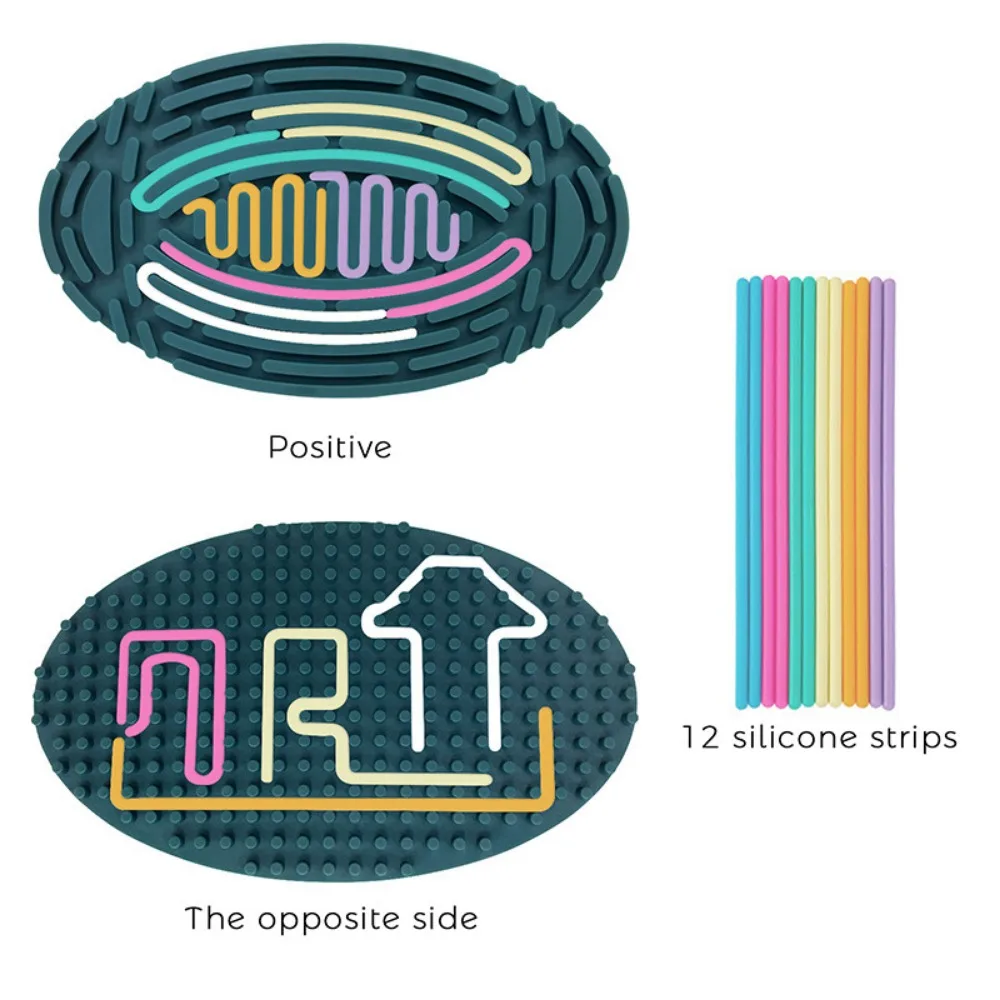 Silicone Sensory Activity Board Children's Puzzle Activity Developing Silent Sensory Board Motor Skills Hands-on Busy Board