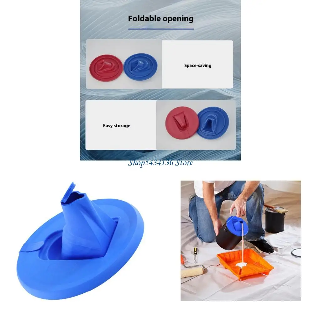 

H7ED Dust -Praint Paint Can Can Lid с помощью складной ковшой накладки