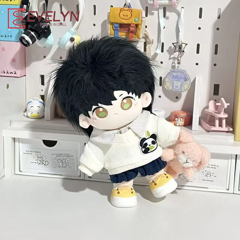 

Evelyn, 20 см, модный стильный костюм панды, хлопковый комплект одежды для куклы, комплект одежды для куклы «Любовь и глубокий космический идол», замена одежды, подарок