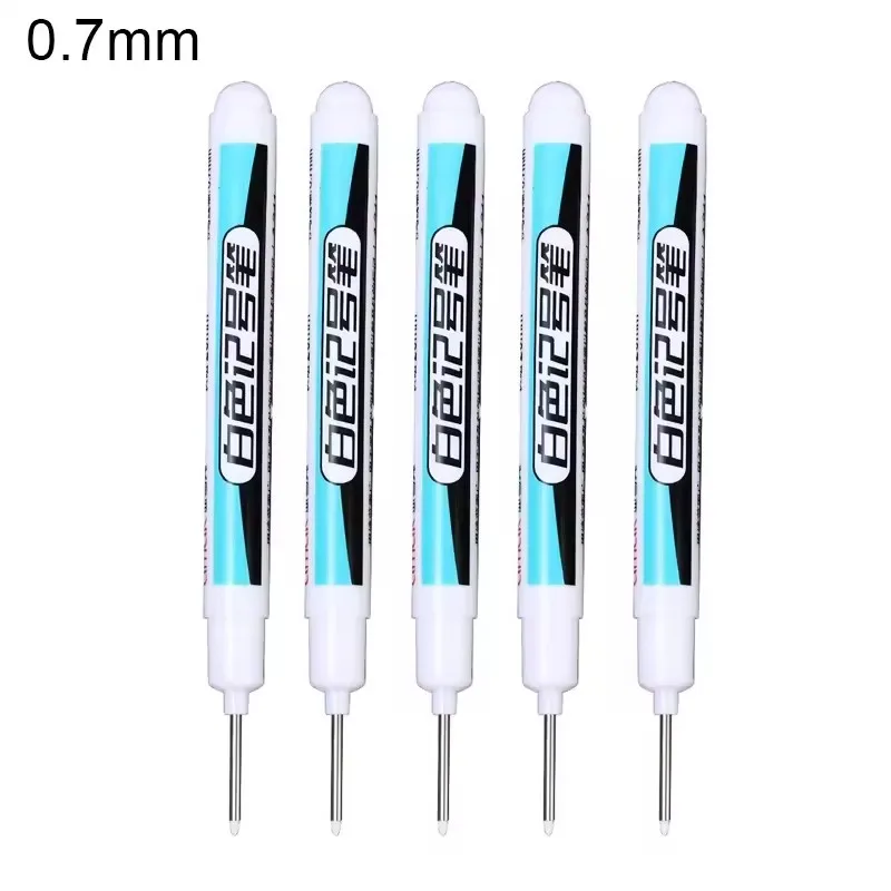 0.7/1.0/2.5MM Witte Permanente Marker Pennen Markers Verf Pen Voor Hout Plastic Leer Glas Steen Metaal kunst Schilderen Leveringen