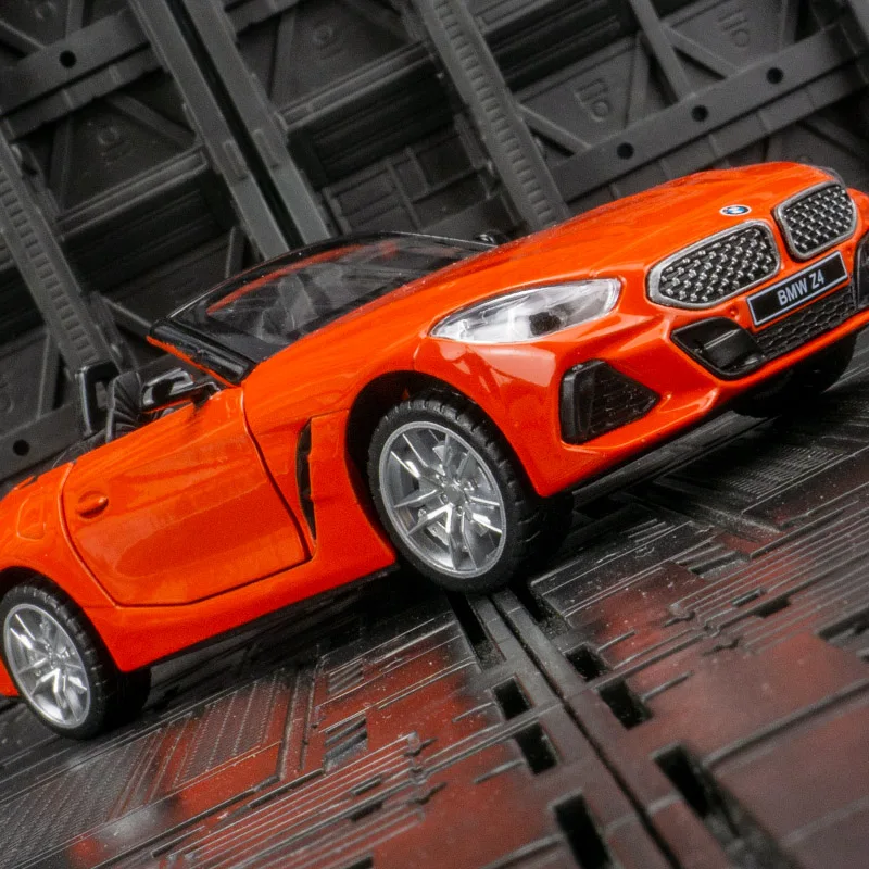 1:30 BMW Z4 M40i modelo de carro conversível acústico-óptico infantil puxar para trás brinquedo liga modelo de carro decoração presente fino acabamento