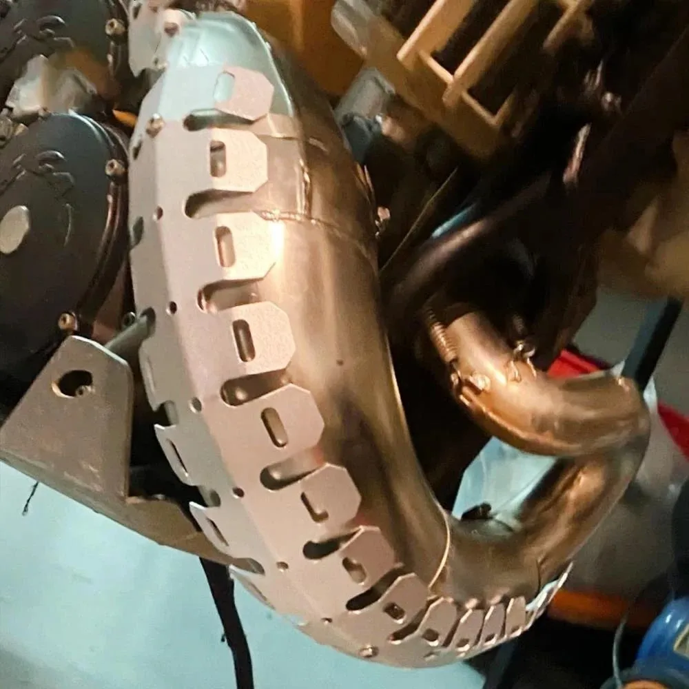 야마하 YZ125 YZ250 YZ426F YZ450F 및 혼다 CRF 250X 450X/250LX 450R 450X용 배기 머플러 열 차단 커버 충돌 보호대