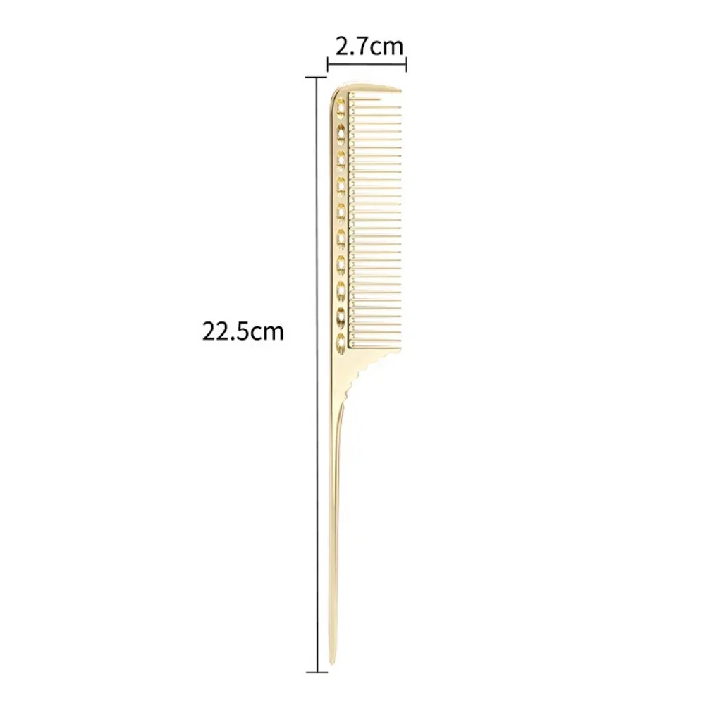 Aluminumml pettine per capelli antistatico in metallo pettini per parrucchieri professionali spazzola per tagliare i capelli strumenti per barbiere