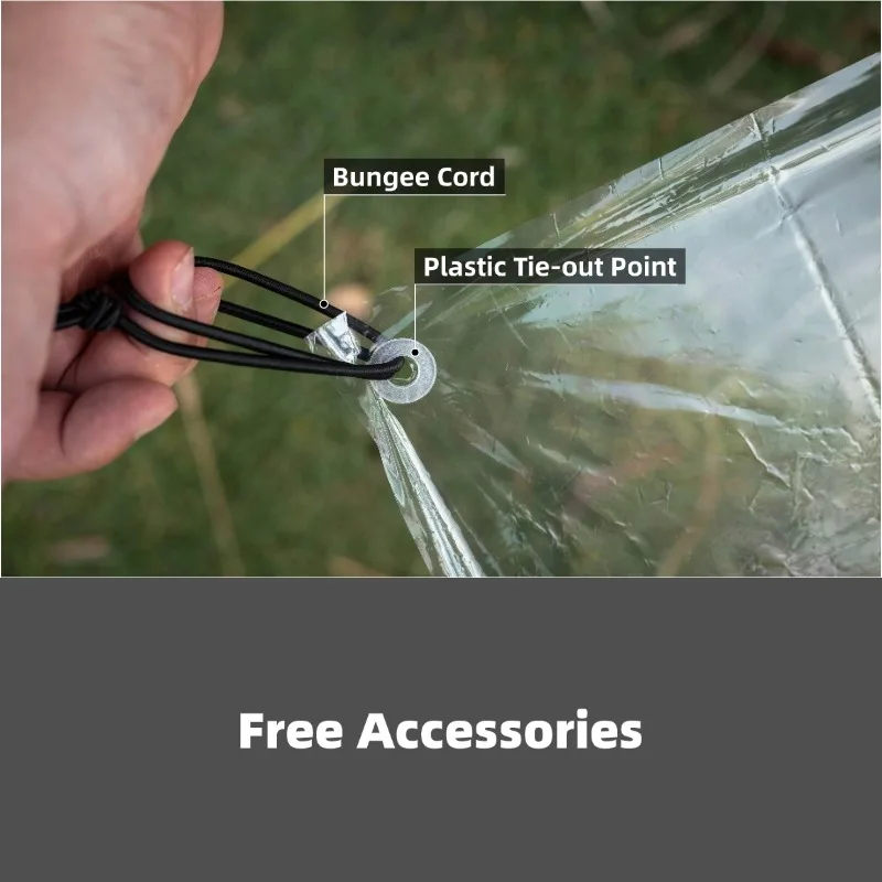 Ultralight Polycro Footprint 69g — Waterproof Tent Groundsheet Tarp Mat, Compact Portable Camping Gear, Hiking Shelter Accessory - view 3
