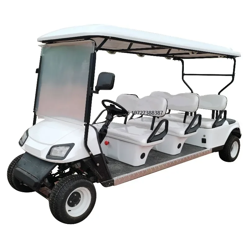 

Open Body Electric Four-Wheel Golf Cart with 5kw Motor 60v Shuttle Bus for Hotels Scenic Spots for Tourists Passenger Cargo
