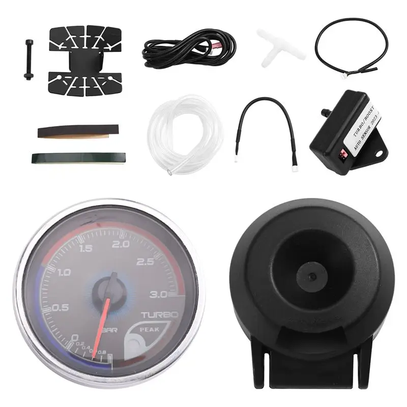 

A73X-Car Meter 12V Turbo Boost Gauge 0- 3BAR Universal Gauge For Vehicle Performance Monitoring