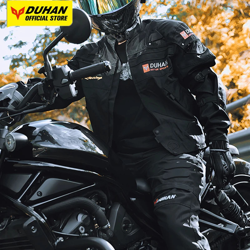 

DUHAN Motorcycle Jacket Windproof Motocross Jackets Motorcycle Pants Wear-resistant Chaqueta Moto Body Armor Moto Jacket