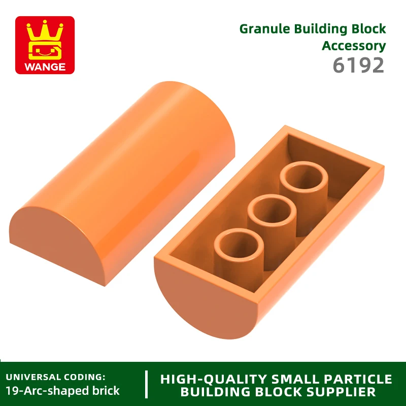 Wange 15Pcs/lot 6192  Slope Curved 2x4 Building Blocks MOC Accessories Compatible Bricks Children Toys Gift Box