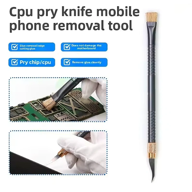 

Нож для удаления материнской платы мобильного телефона, обслуживание процессора, IC-чип, подушечка для удаления клеевого лезвия, щетка для чистки