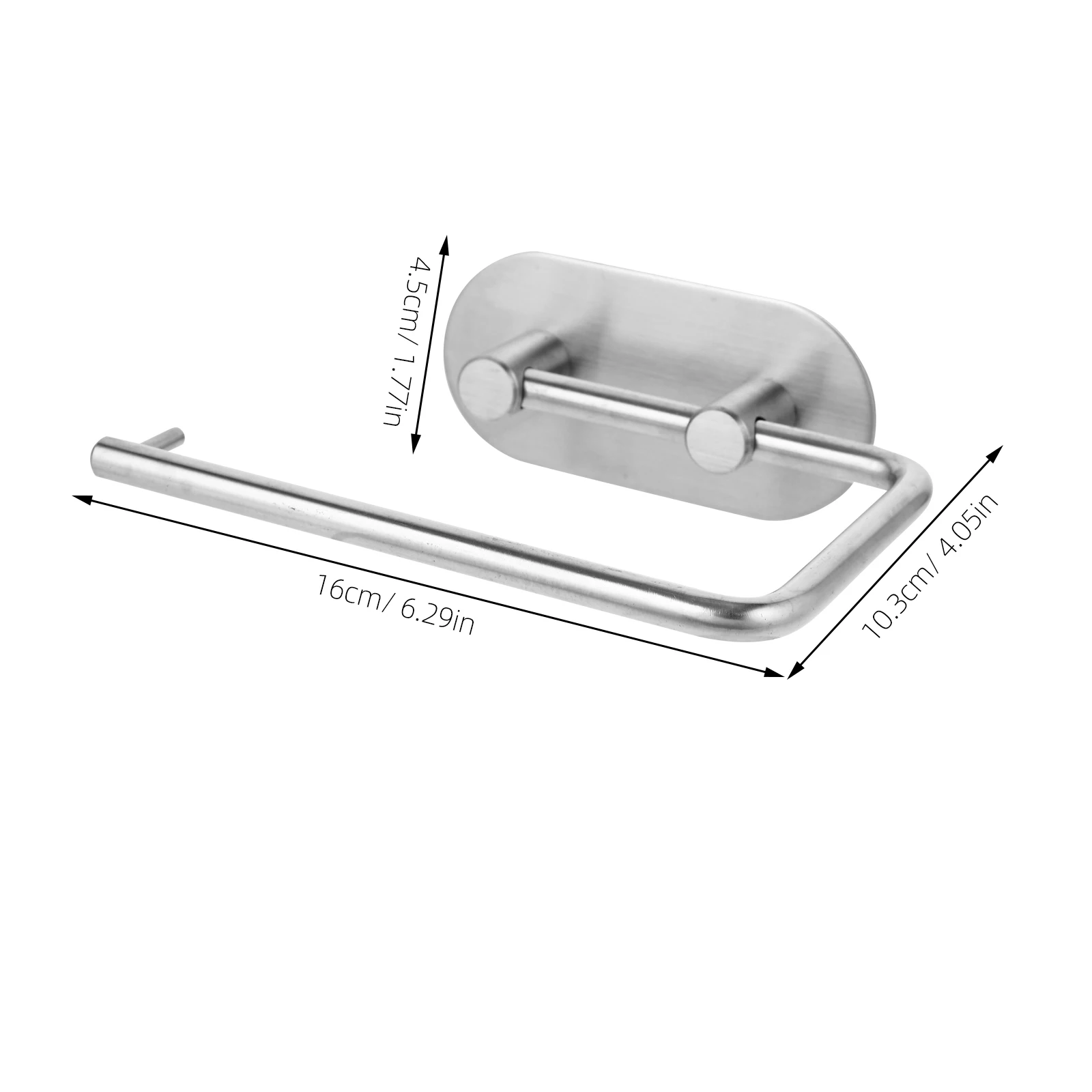 

Nail-free Stainless Steel Tissue Holder Strong Adhesiveness Water-resistant Bathroom Paper Towel Dispenser Modern Design High