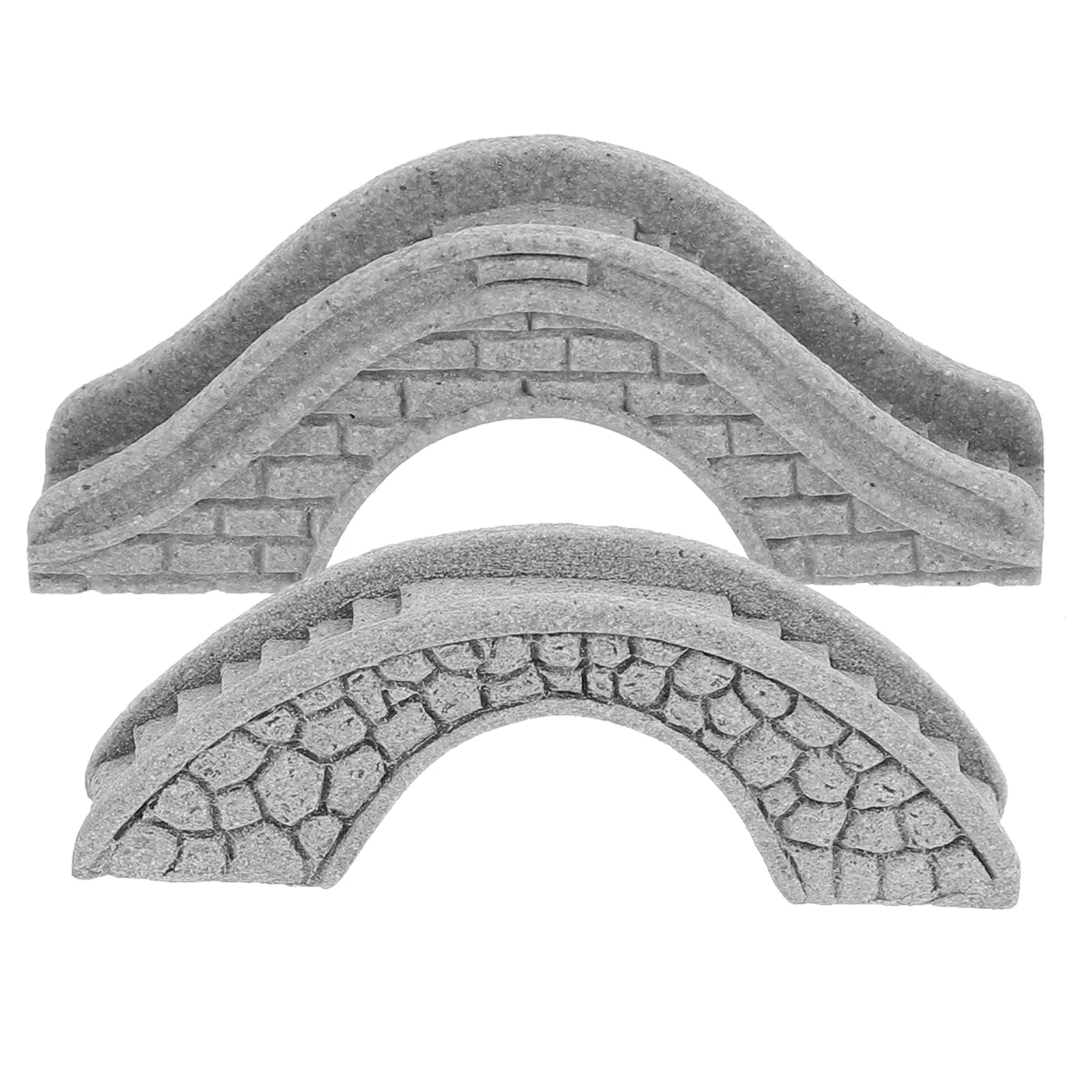 2Pcs Stone Bridge nament for Aquarium Decor Mini Bonsai Terrarium Supplies Statue Fish Tank Bridge Decor