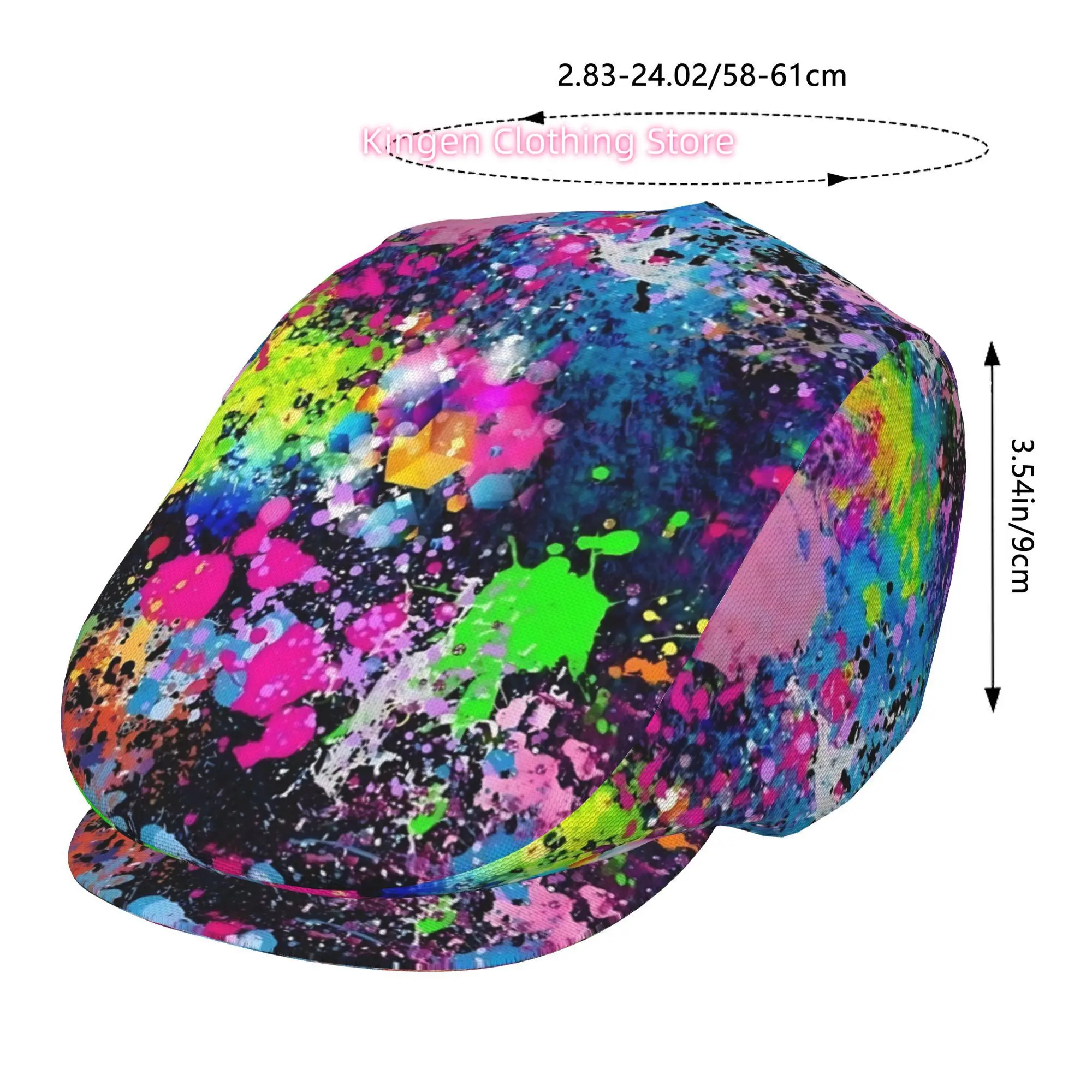 Colorful Sprays Men And Women Adjustable Flat Cap Newsboy Beret Ivy Cap Irish Cabbie Fishing Hats Forward Caps Gatsby Caps
