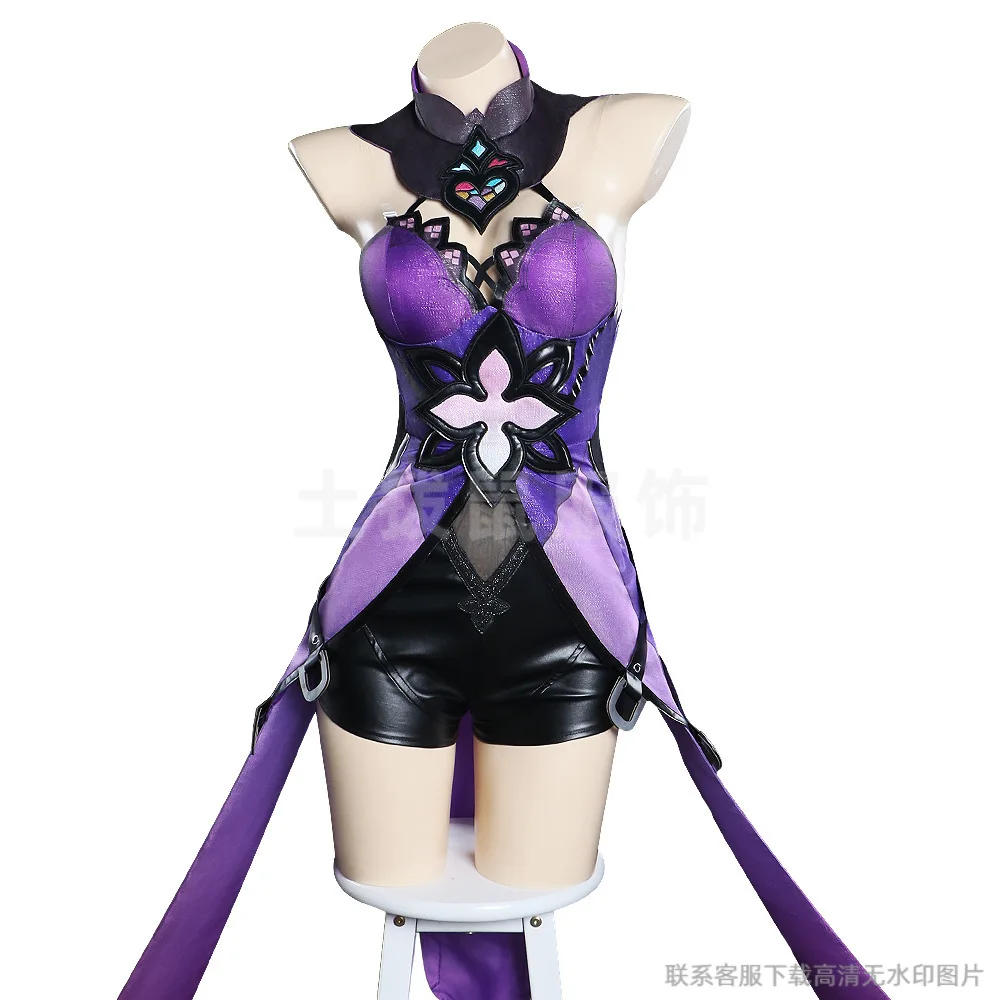 Honkai Star Rail Black FzCosplay Costume, Costume de batterie sexy, Robe, Perruque, Uniforme de carnaval, Anime Cos, Halloween Party Disfraz Mujer