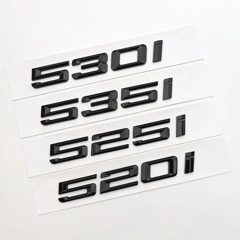 

3D Car Trunk Adhesive Black Chrome Letters Stickers For BMW E60 E34 F10 G30 E39 520i 525i 528i 535i 540i 545i 530i Emblem Decal