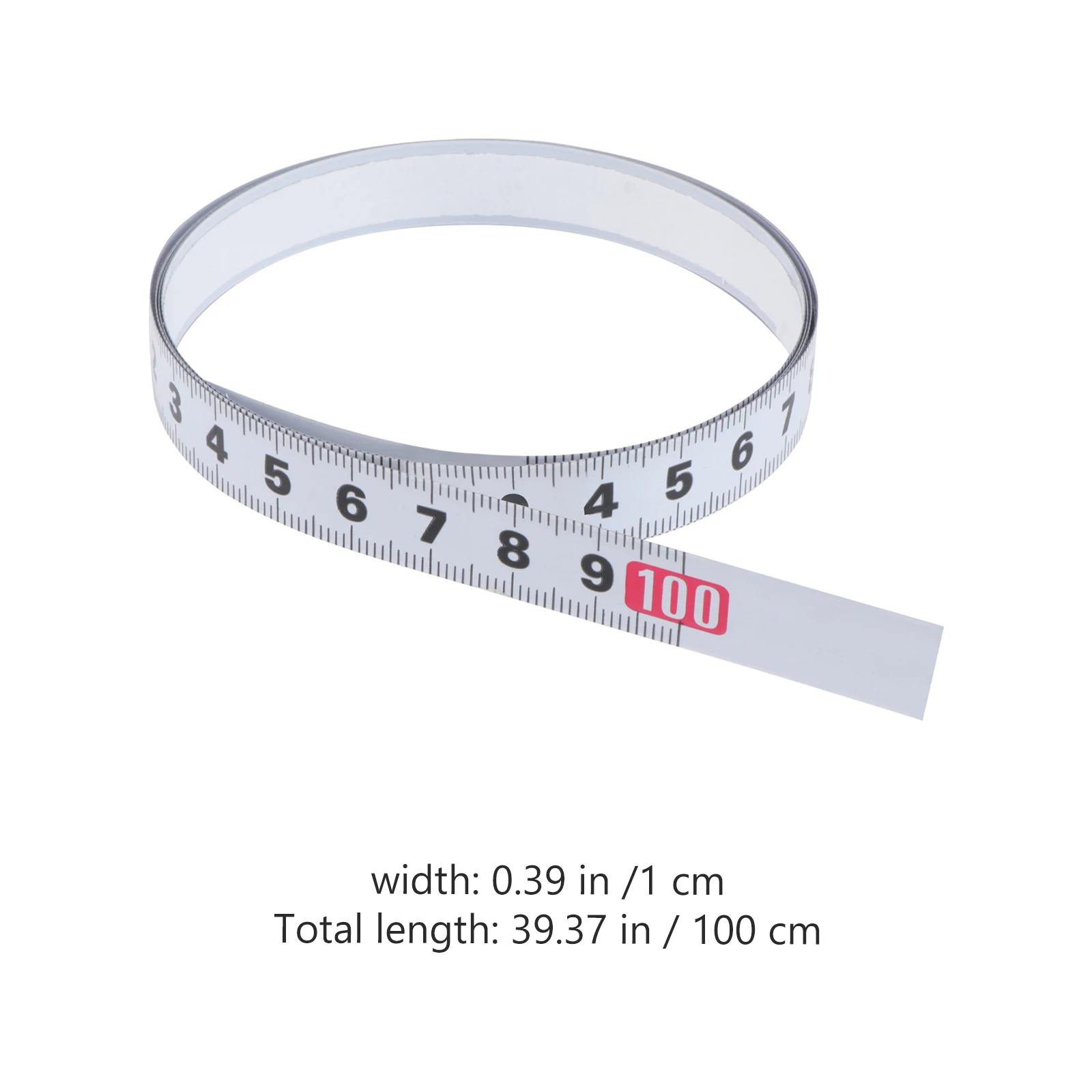 

2Pcs Self Adhesive Tape Measure Metric Scale Ruler Steel Colorful Measures Workbenches Tables Machines Desks Counters Poles