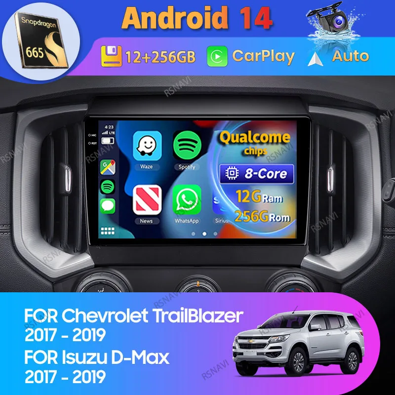 

Android 14 Car Radio For Chevrolet TrailBlazer 2017 - 2019 For Isuzu D-MAX 2017 - 2019 Carplay Auto 2Din Video Stereo Player DSP