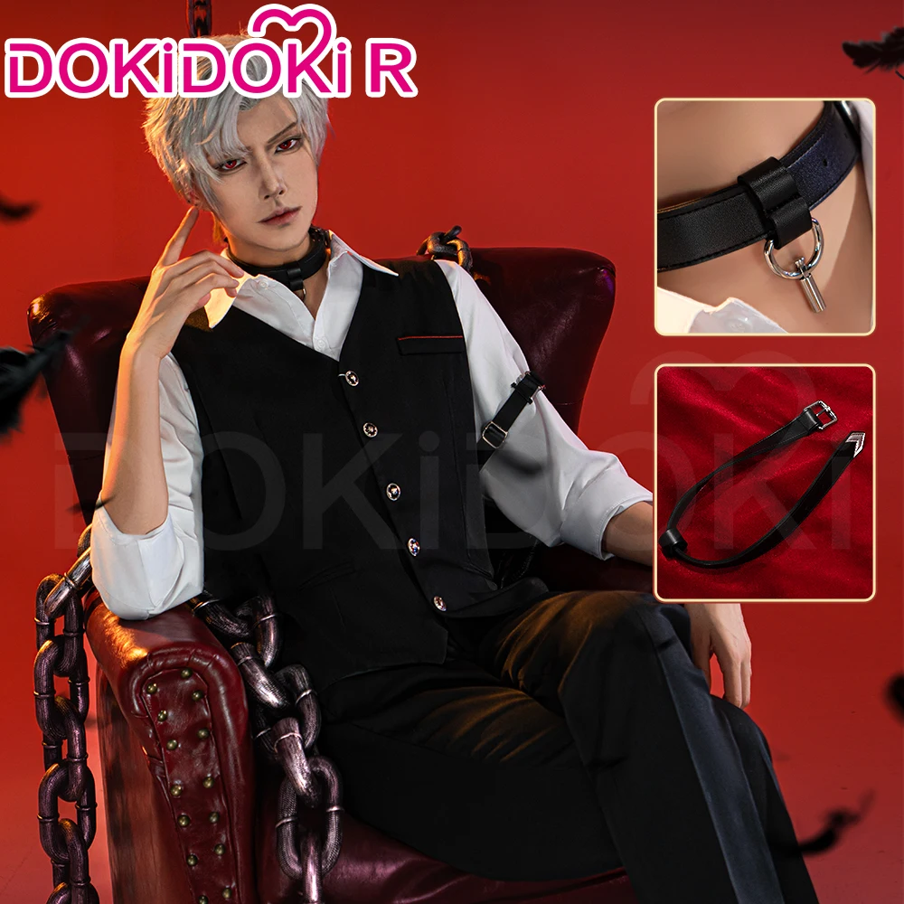 Sylus Cosplay Costume Game Love and Deepspace【S-2XL】DokiDoki-R No Defense Zone Sylus Qinche Cosplay Leather Coat