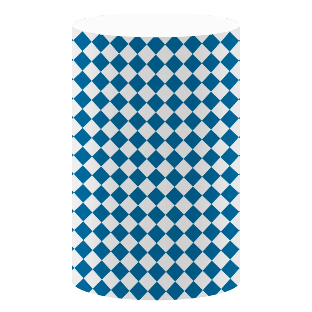 الأزرق المعين منقوشة اسطوانة طيدة يغطي للطفل ليتل بوس حفلات أعياد ميلاد ديكور بسط الركيزة غطاء مفرش المائدة الدعائم