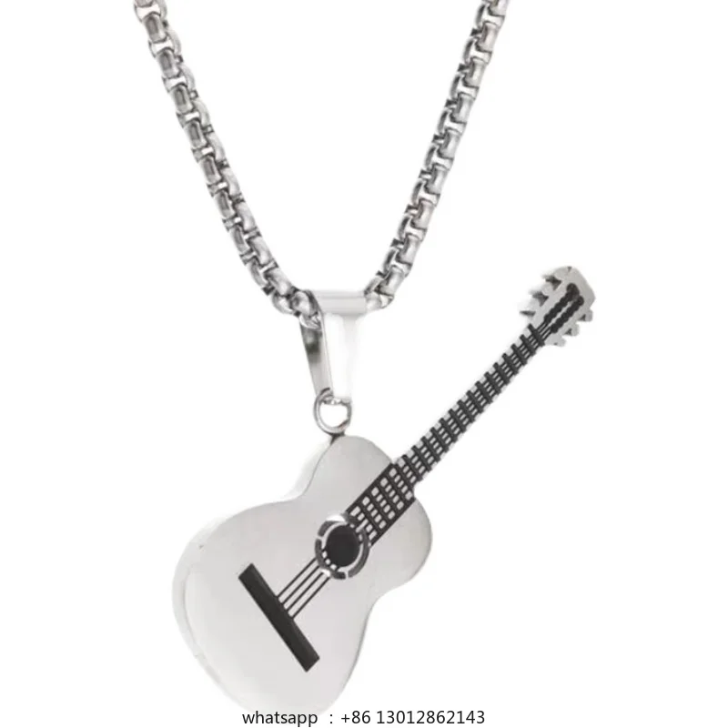 

Guitar Necklace Men's Trendy Hip Hop Simple Versatile Accessories