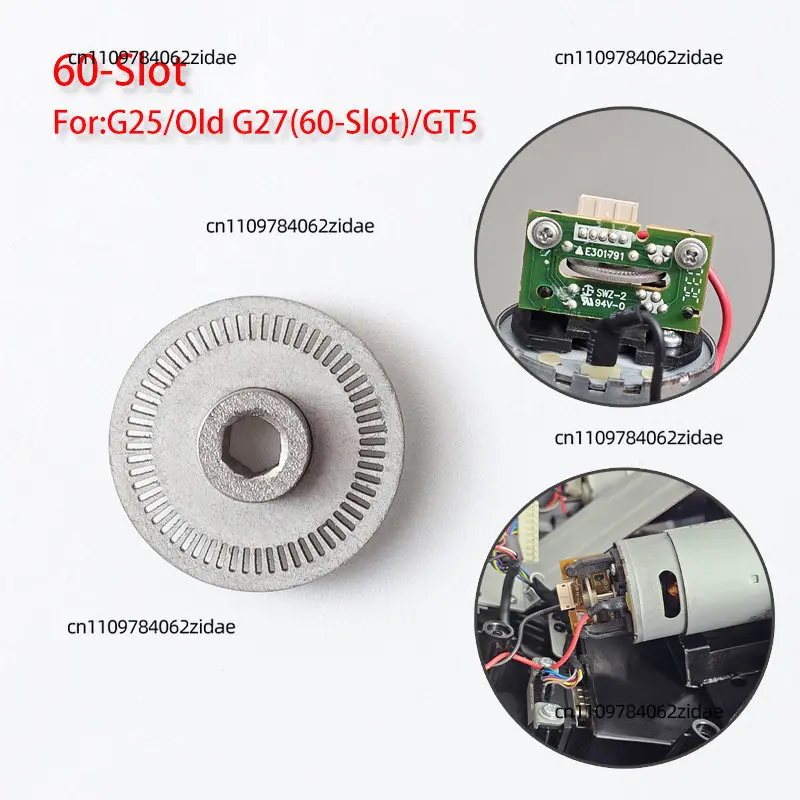 Roda de Encoder Óptico de Aço Inoxidável com 60 Slots para Substituição Logitech G25 G27 GT5