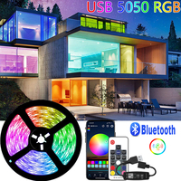 5050 Led Strip Lights For TV Backlight RGB Led Lights Strip Bluetooth USB 5V RGB Led Tape Lighs Music Sync Wall Room Decoration