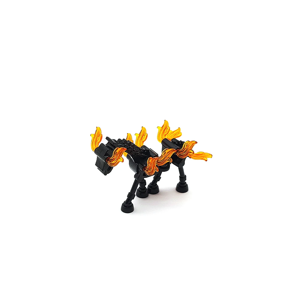 MOC Halloween Skeleton Armee Mini Puppe Bausteine DIY Zusammengebaute Bausteine Charakter Puppe Skelett Pferd Ornamente Spielzeug