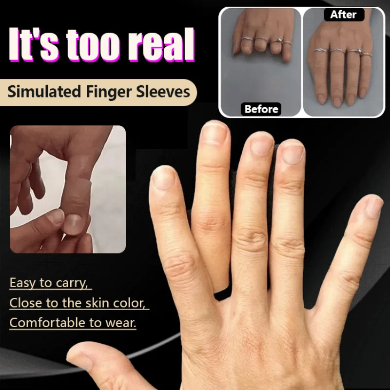 【Ready Stock】High-quality simulation thumb sleeves, large and small finger magi c toys thumb sleeves simulation silicone sleeves