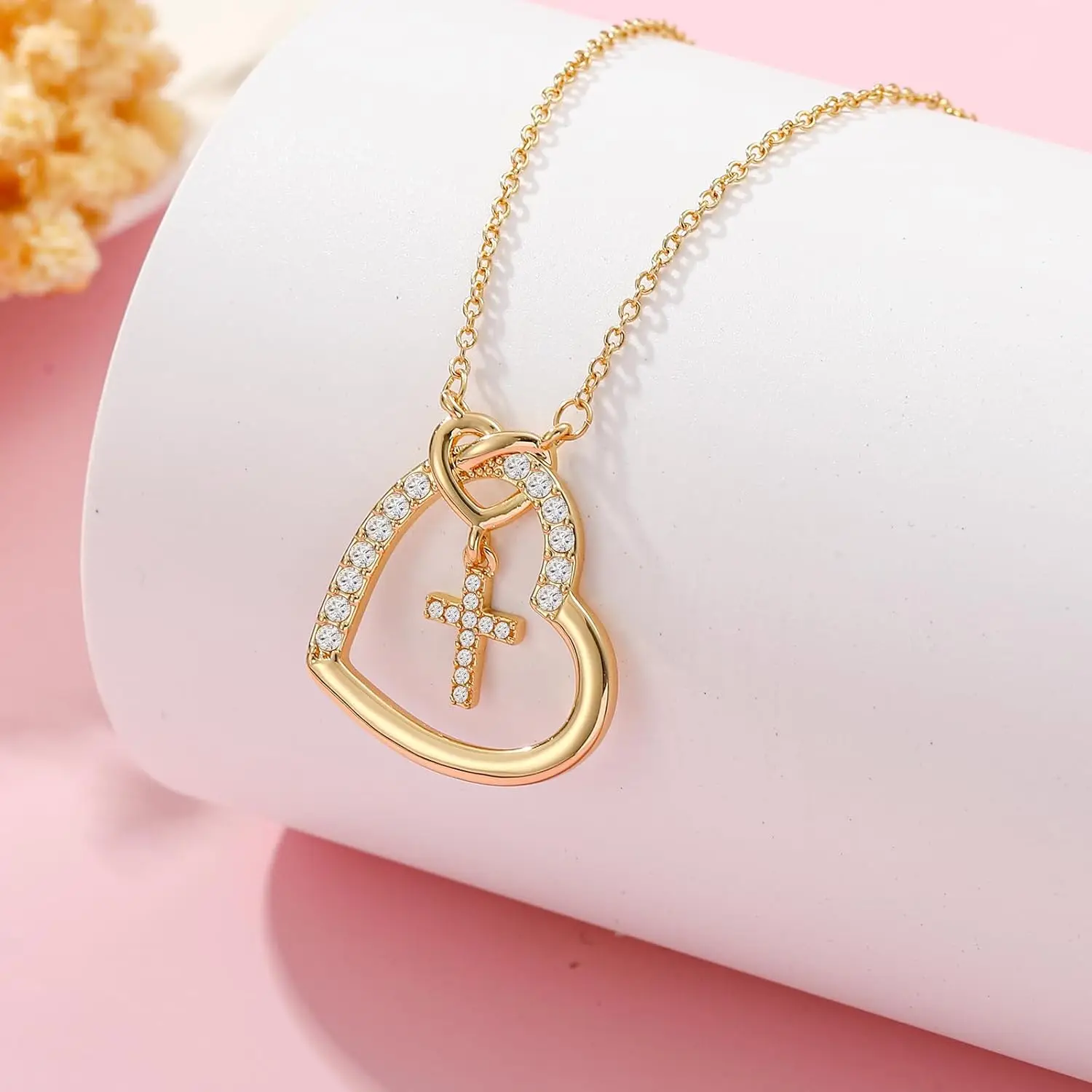 Cross Necklace for Girls Daughter Granddaughter First Communion Confirmation Easter Christian Religious Catholic Gifts