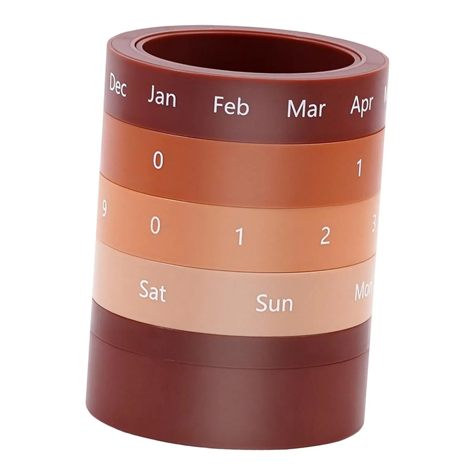 

Multipurpose Pen Holder with Calendar Gradient Color Desktop Organizer Sturdy Plastic Storage Box for Student Home