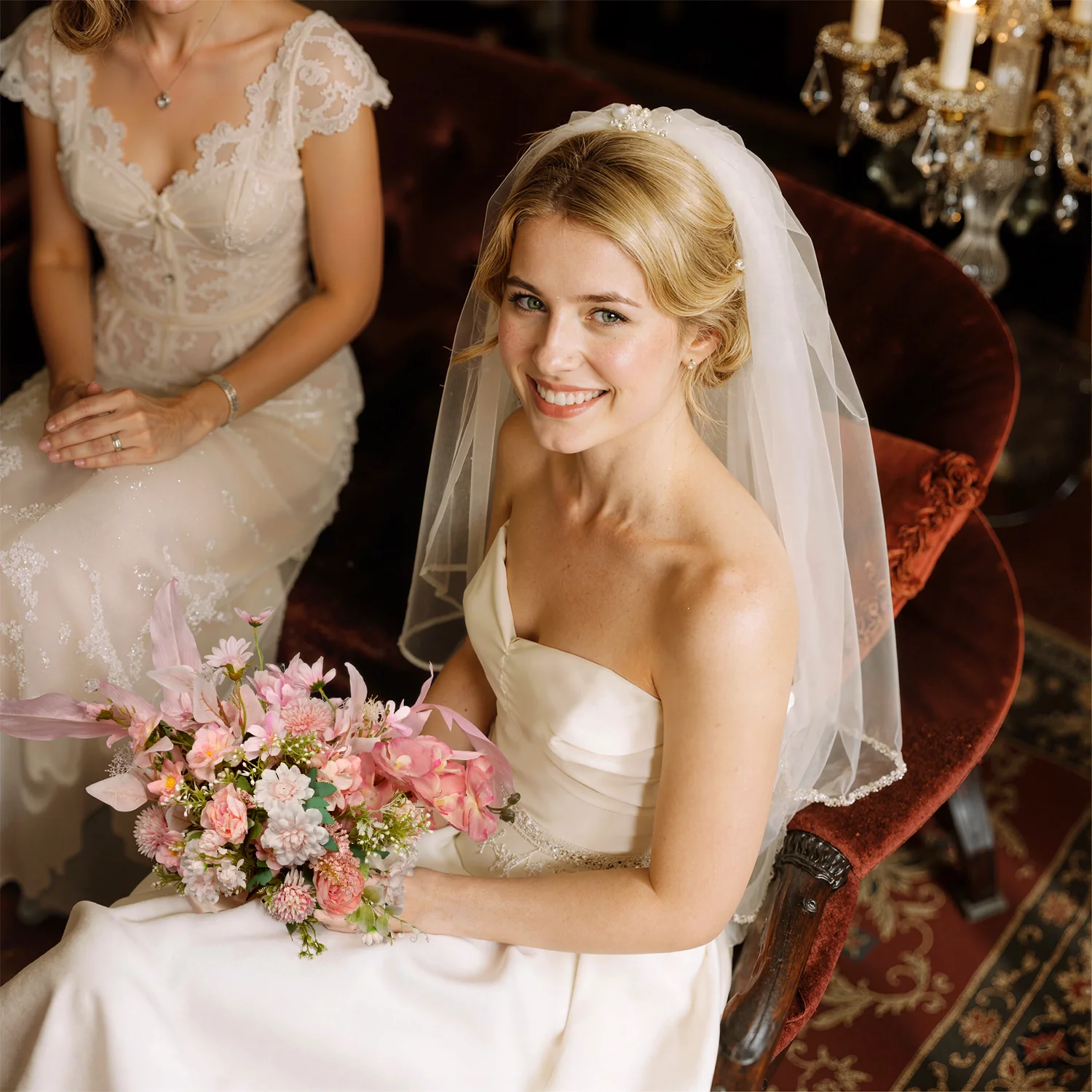 

Uflower Bouquet of Artificial Hand Bouquets Flowers Wedding Home Bedroom Decoration Bridal Fake Silk Peony Hydrangeas