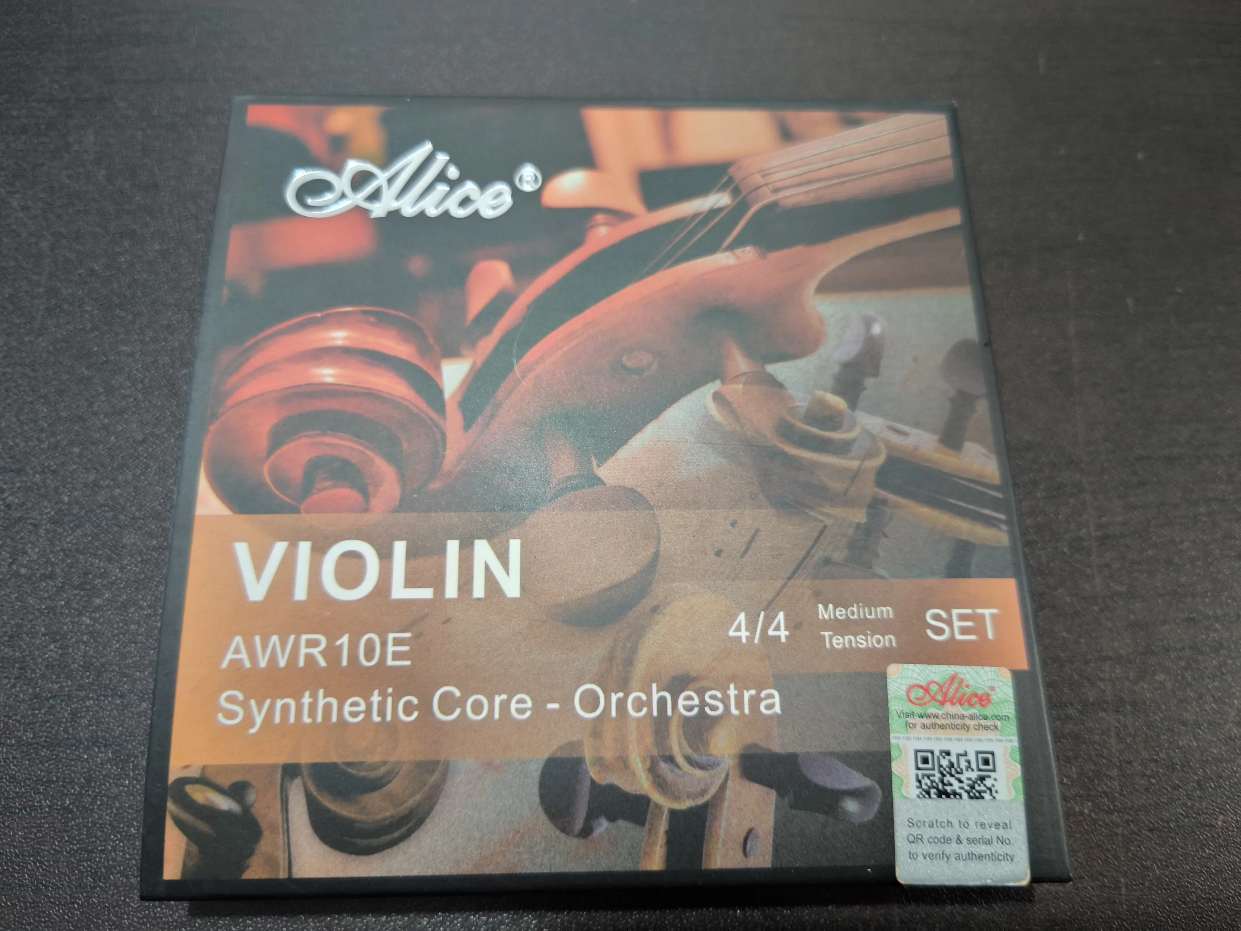 Alice Brand Quality Violin Strings AWR10/AWR10E Luxury Multifilament Synthetic Core Al-Mg And Pure Silver Winding Medium Tension