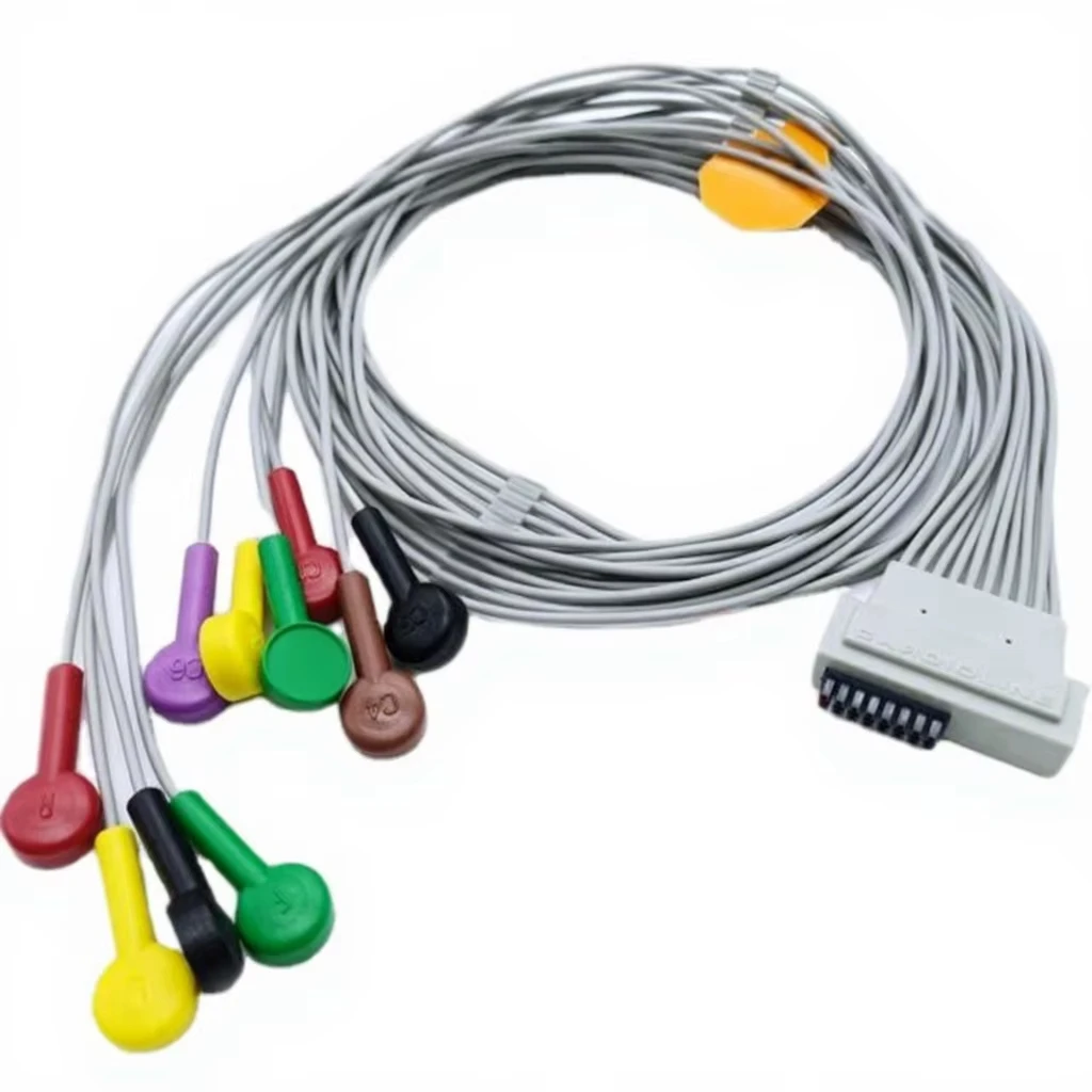 10 Lead Snap Dynamic ECG Cable Universal Replacement for Monitors