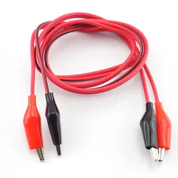 Alligator Clips electric DIY Test Leads Double-ended Crocodile Test Clips red black Electrical Roach Jumper Wire E2