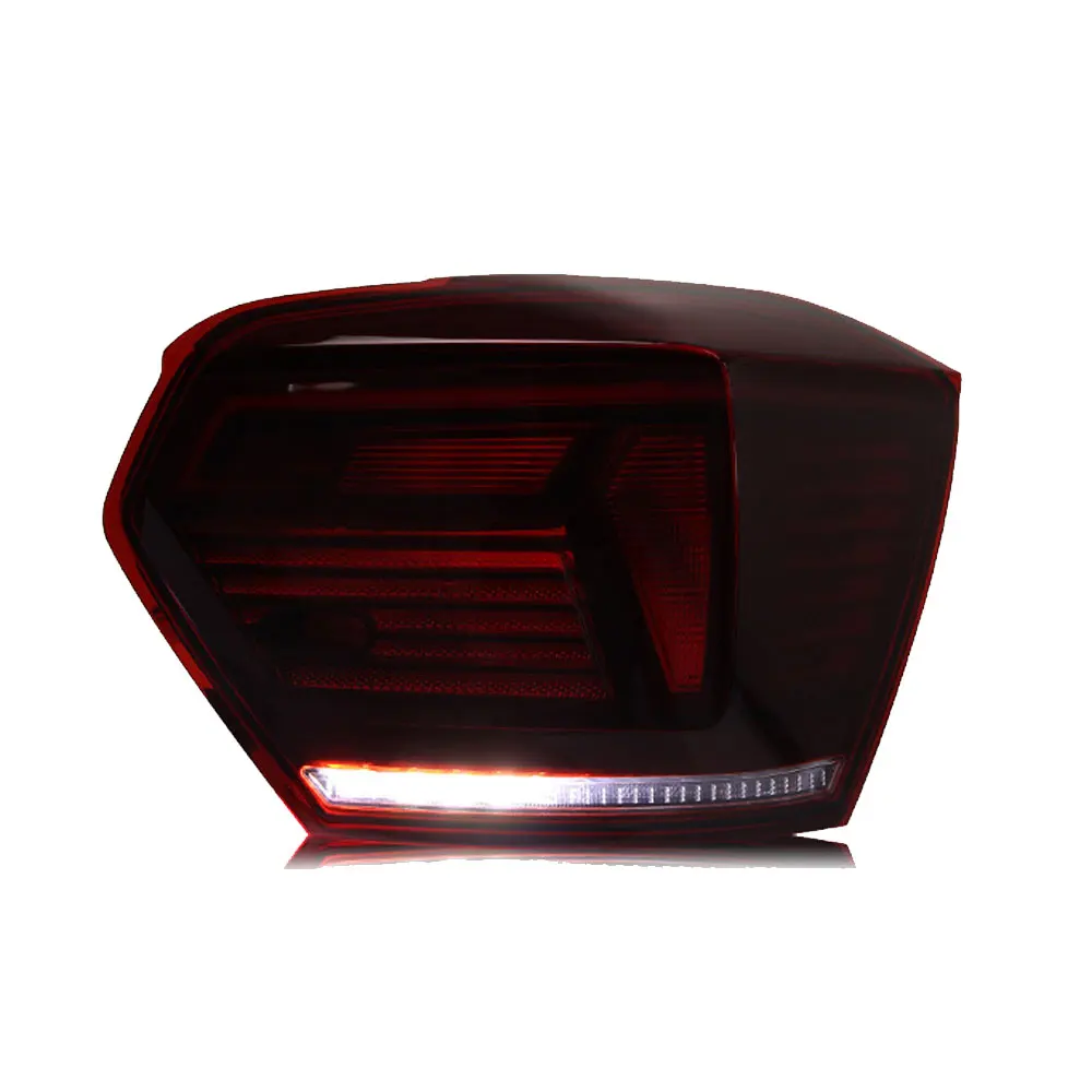 Car Taillights Assembly for Volkswagen Polo 2019-2023 LED Auto Rear Back Lamps Upgrade High Configure Taillights Car Accessories
