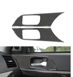 For Mitsubishi Lancer EVO 2008-2015 Carbon Fiber Rear Door Control Panel Sticker Handle Modified Trim Accessories Plastic