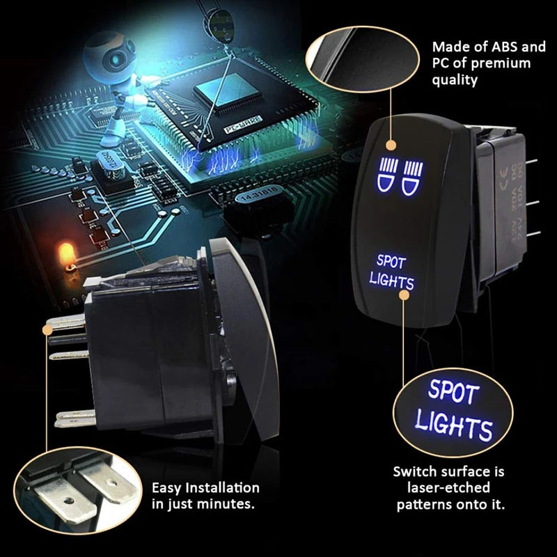 ATV Can-AM Maverick X3 Polaris Ranger RZR 보트 SUV용 A01G_로커 스위치