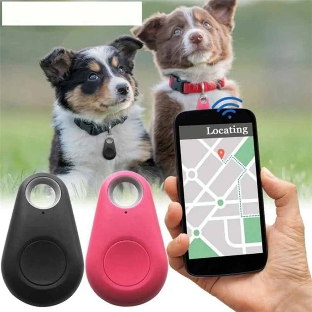 1/2pcs Mini Fashion Smart Dog Pets Bluetooth 4.0 GPS Tracker Anti-Lost Alarm Tag Wireless Child Bag Wallet Key Finder Locator