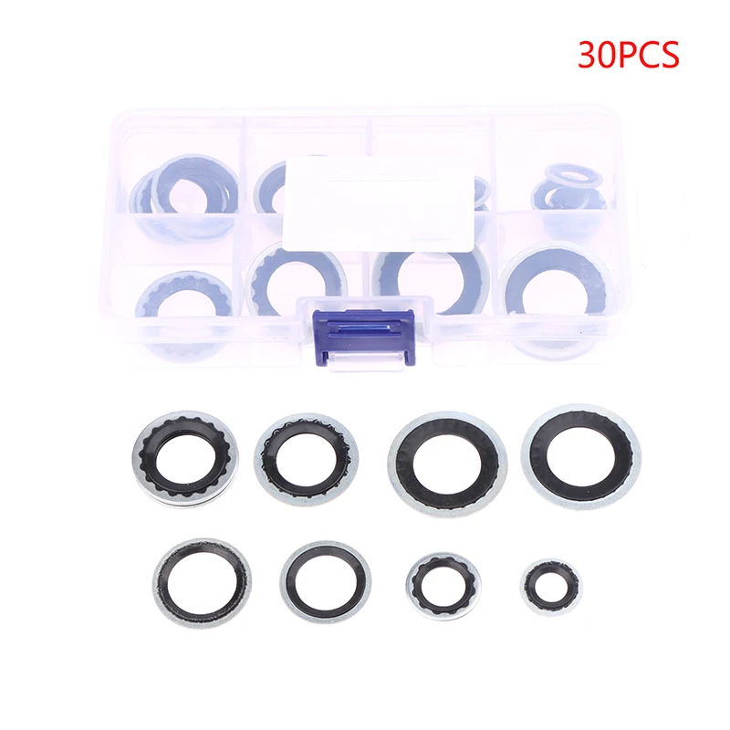 30pieces Sealing Gaskets For Automotive Air Conditioning Systems Expansion Valve Gaskets Pipe Head Gaskets Compressor Gaskets