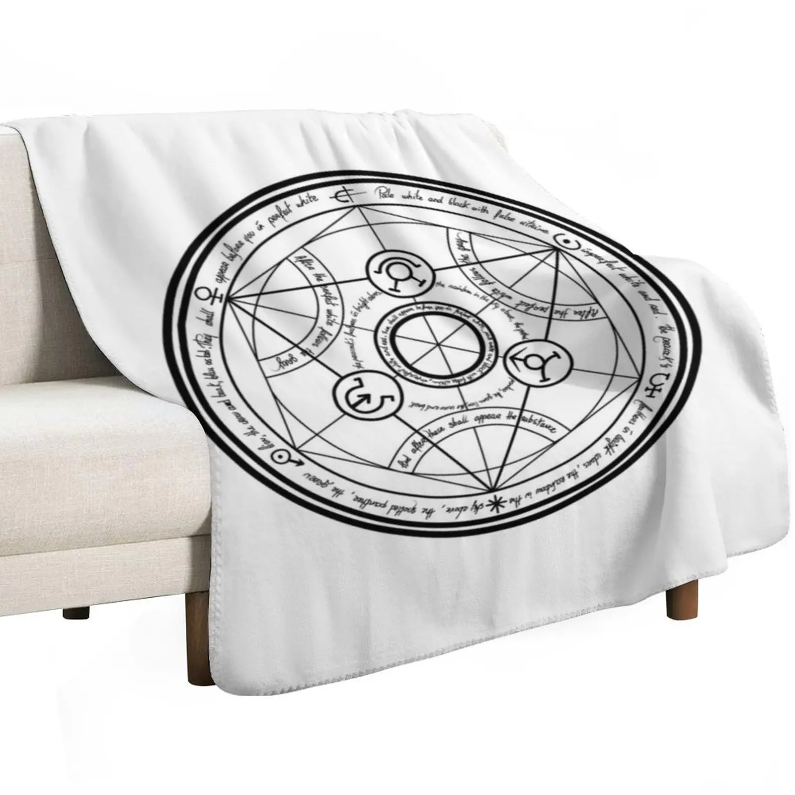 

Fullmetal Alchemist Transmutation Circle Throw Blanket christmas gifts Bed Fashionable valentine gift ideas Sofas Blankets