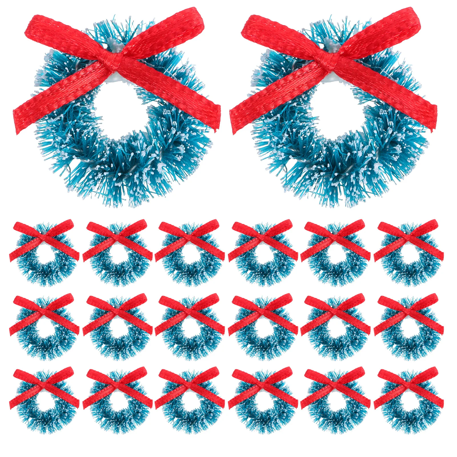 

30pcs Mini Christmas Garland 3Cm Bowknot Sisal Artificial Holiday Decoration For Door Frame Tabletop Mantel Fireplace Wall