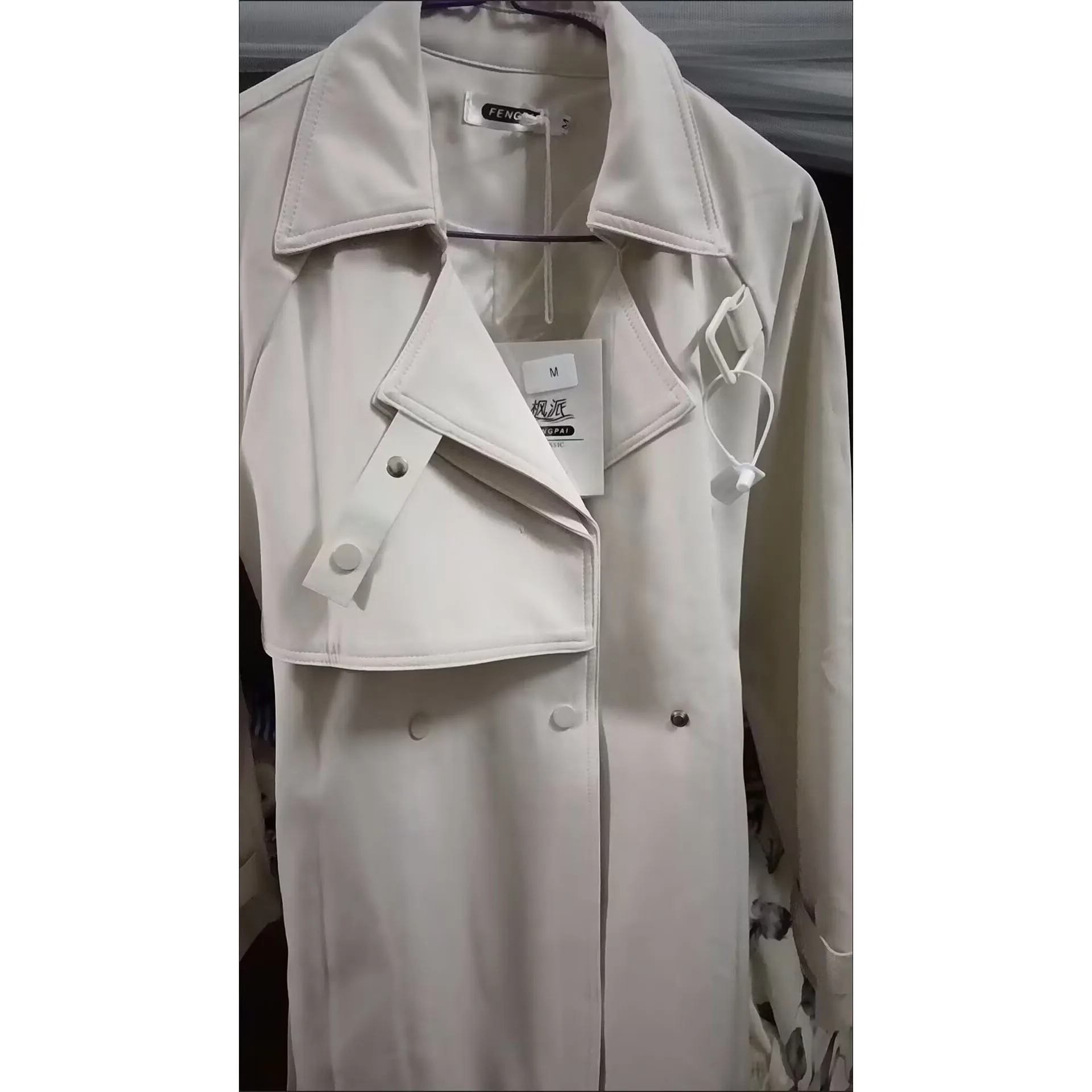 

Spring Autumn Ladies Long Sleeves Lined Overcoat Women Medium Long Styles Windbreaker Coat High-end Femme Fashion Trench Jacket