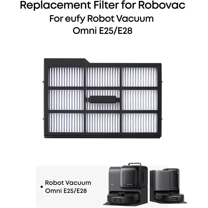 6PCS for Omni E25 / E28 Robot Vacuum Cleaner Replacement Filters Spare Parts Vacuum Filter HEPA Filter-A23R