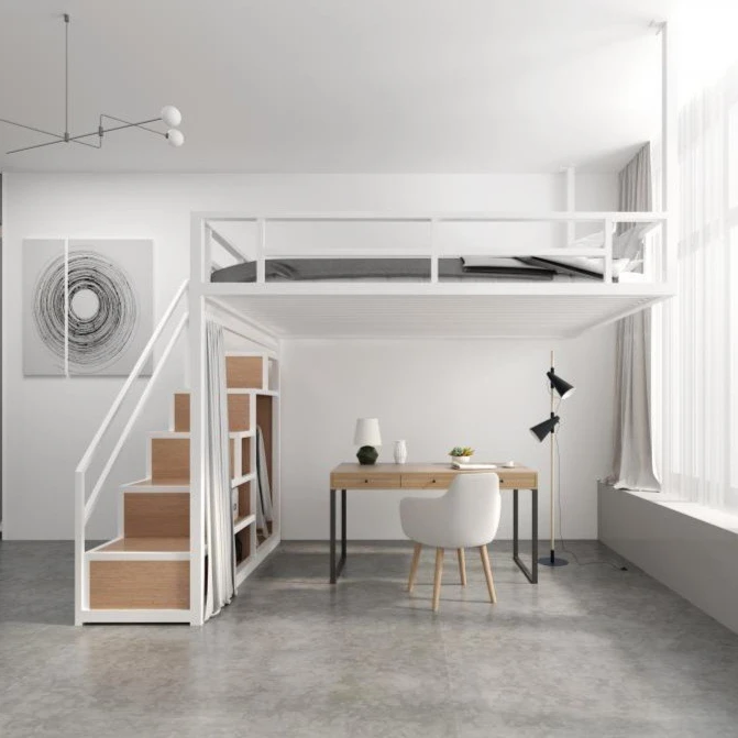 Hamaca de hierro multifuncional, pequeño ático familiar, colgante de pared, Loft, literas elevadas para adultos y niños