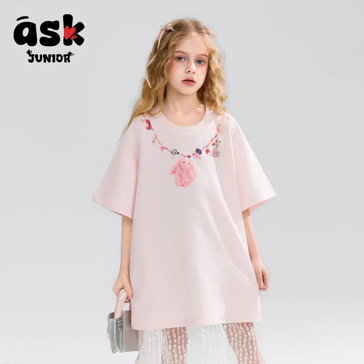 اسأل فستان تي شيرت شبكي مطبوع عليه حيوانات ممتعة للفتيات الصغيرات #3