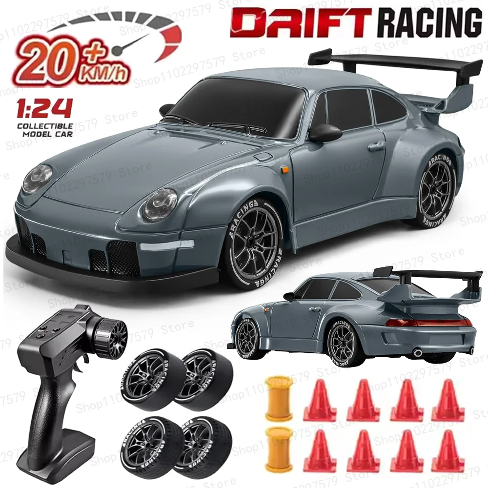 

Remote Control Car RC Drift Car 2.4GHz 1:24 4WD 20KM/H High Speed Racing Sport Car with LED Lights Drifting Tire Toys for Adults