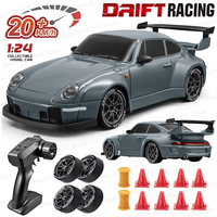 Remote Control Car RC Drift Car 2.4GHz 1:24 4WD 20KM/H High Speed Racing Sport Car with LED Lights Drifting Tire Toys for Adults