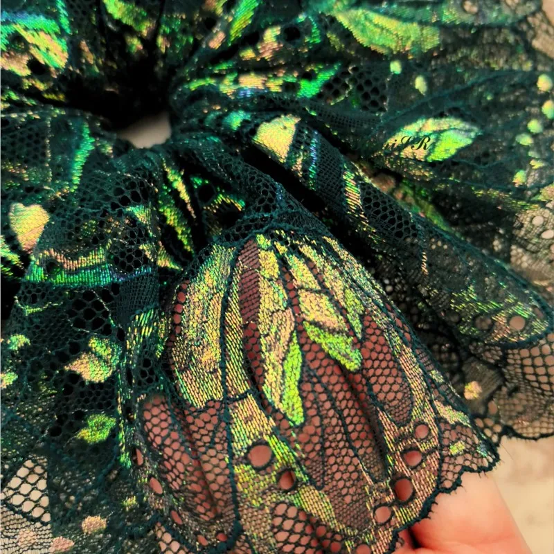 Handmade Special-Interest Design Lolita Style * Machine Embroidery Double-Layer Hair Ring Accessories