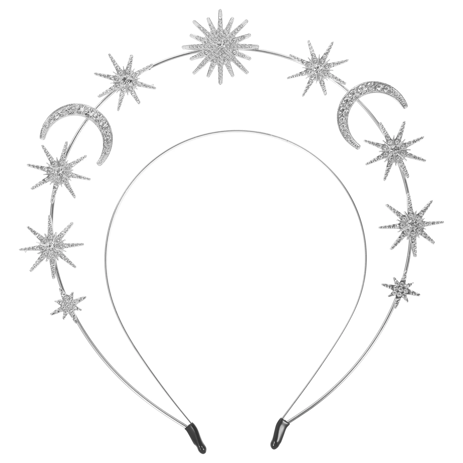 

Goddess Headband Hair Accessories Women Metal Star Moon Tiara Bridal Crowns Wedding FG185 Golden Double Layer Comfortable